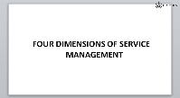 Dimensions of Service Management